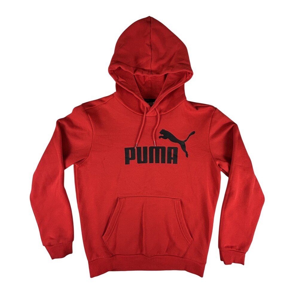Puma Hoodie Mens Small Pullover Hooded Sweatshirt Kangaroo Pocket Graphic